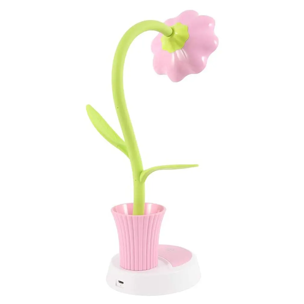 

Creative Table Lamp LED Touch Sunflower Holder Kids Reading Desk Light USB Rechargeable Learning Eye Protection Night Light