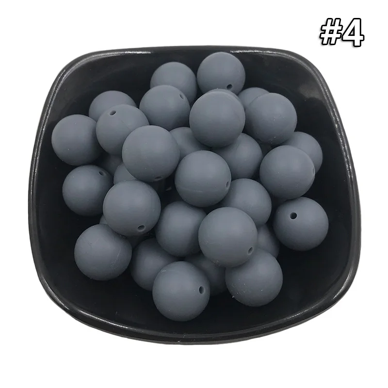 Silicone teether 4 20 шт. Силиконовая Круглая Бусина 12 мм Экологичное Сенсорное ожерелье-прорезыватель для кормления пищи аксессуары DIY Ювелирные изделия Детский Прорезыватель игрушка - Цвет: Silicone teether 4