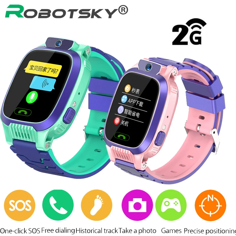 Детские Смарт часы с SIM картой 2G детские голосовой чат поиск локатора трекер