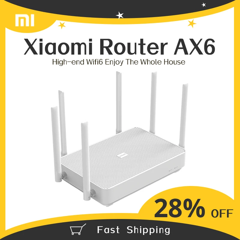 Новый Xiaomi Redmi роутер AX6 Wifi 6 Mesh Gigabit 2 4G/5 0 GHz двухдиапазонный беспроводной