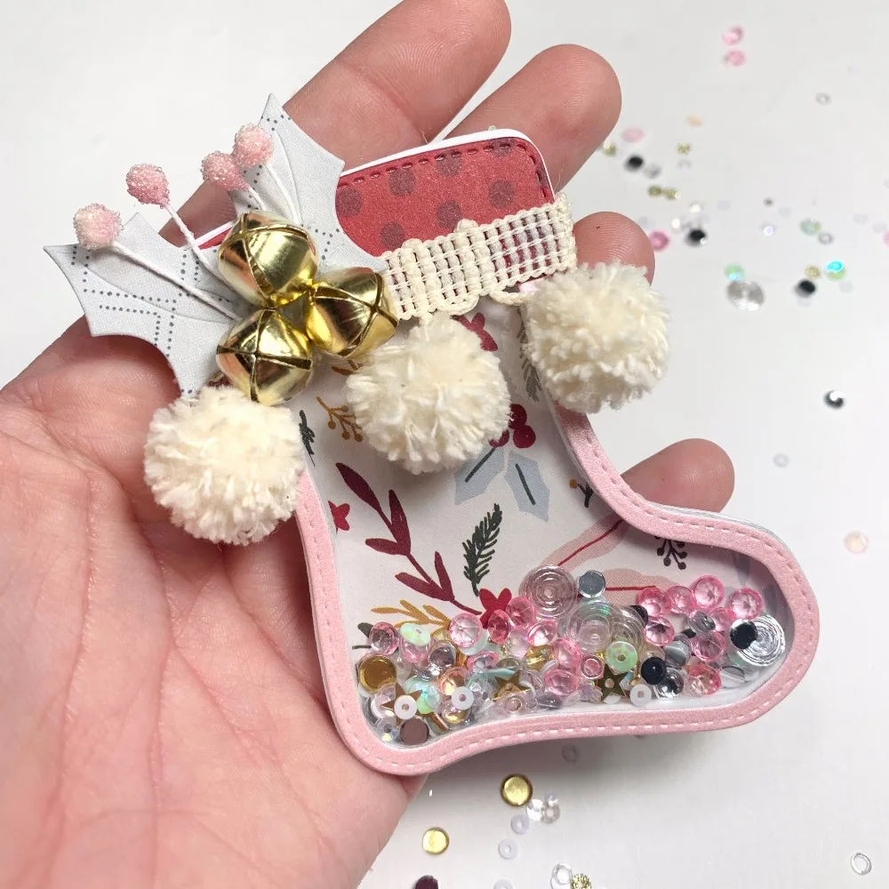 ZFPARTY рождественские чулки металлические штампы трафареты для сделай сам