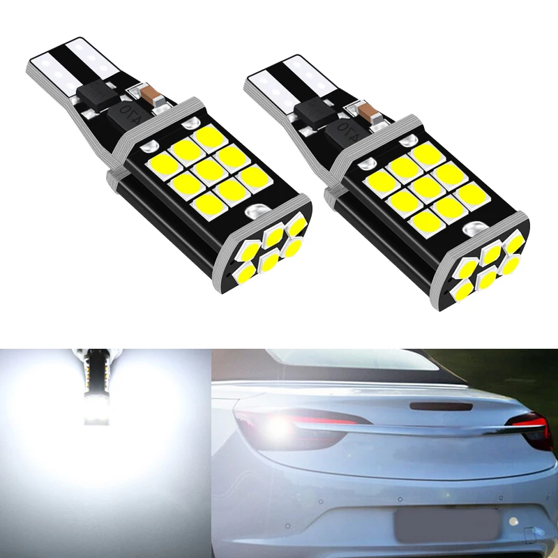 

2X T15 W16W супер яркие 3030SMD светодиодные автомобильные лампы заднего хода Canbus Auto 921 912 Bcakup лампа заднего хода