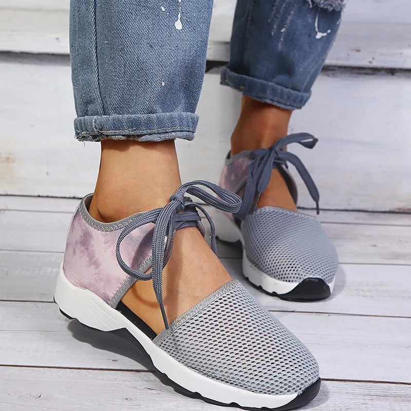 

New Women Flats 2021 Spring Summer Ladies Mesh Flat Shoes Women Soft Breathable Sneakers Women Casual Shoes Zapatos De Mujer