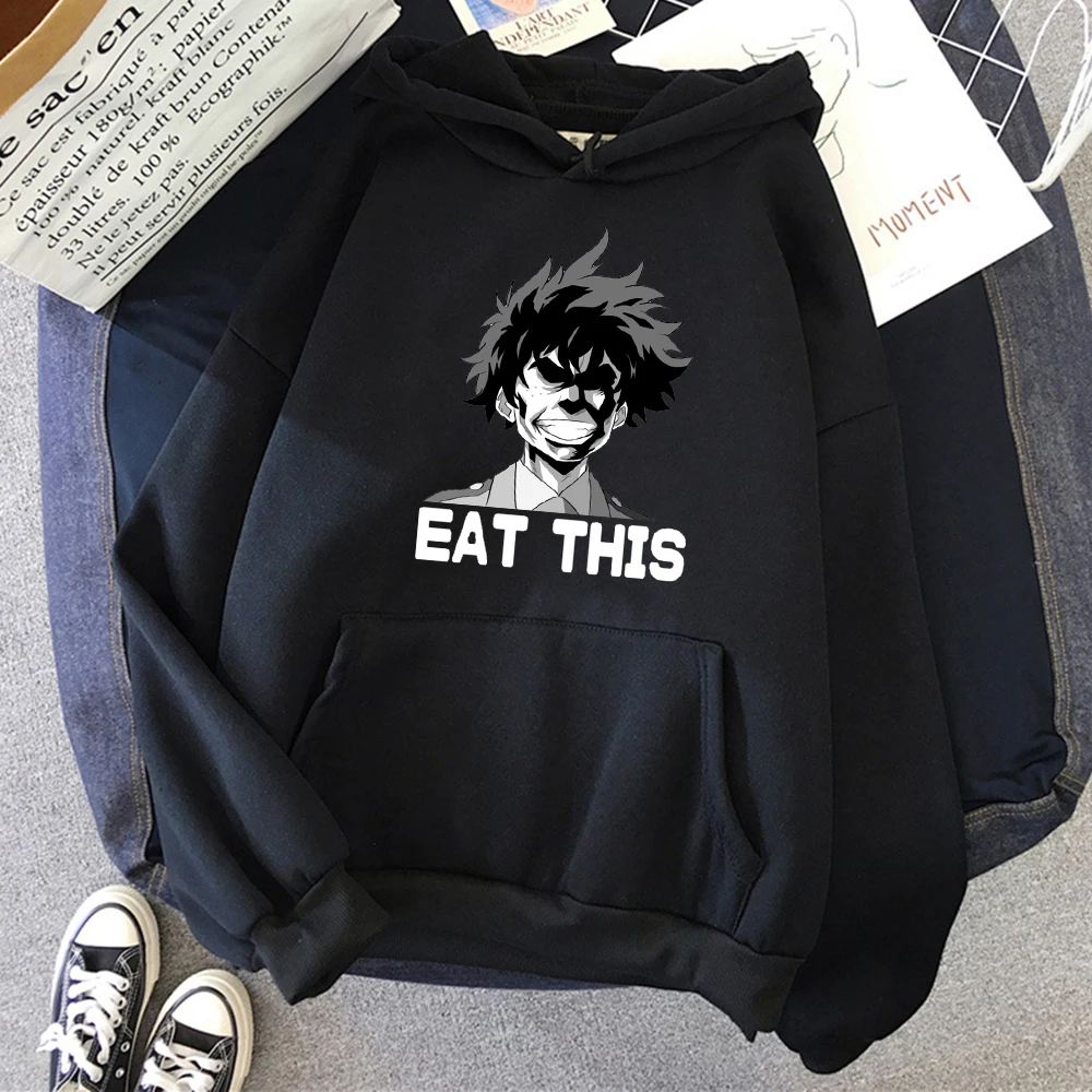 

Толстовка мужская с капюшоном и надписью «Eat This», осень 2020