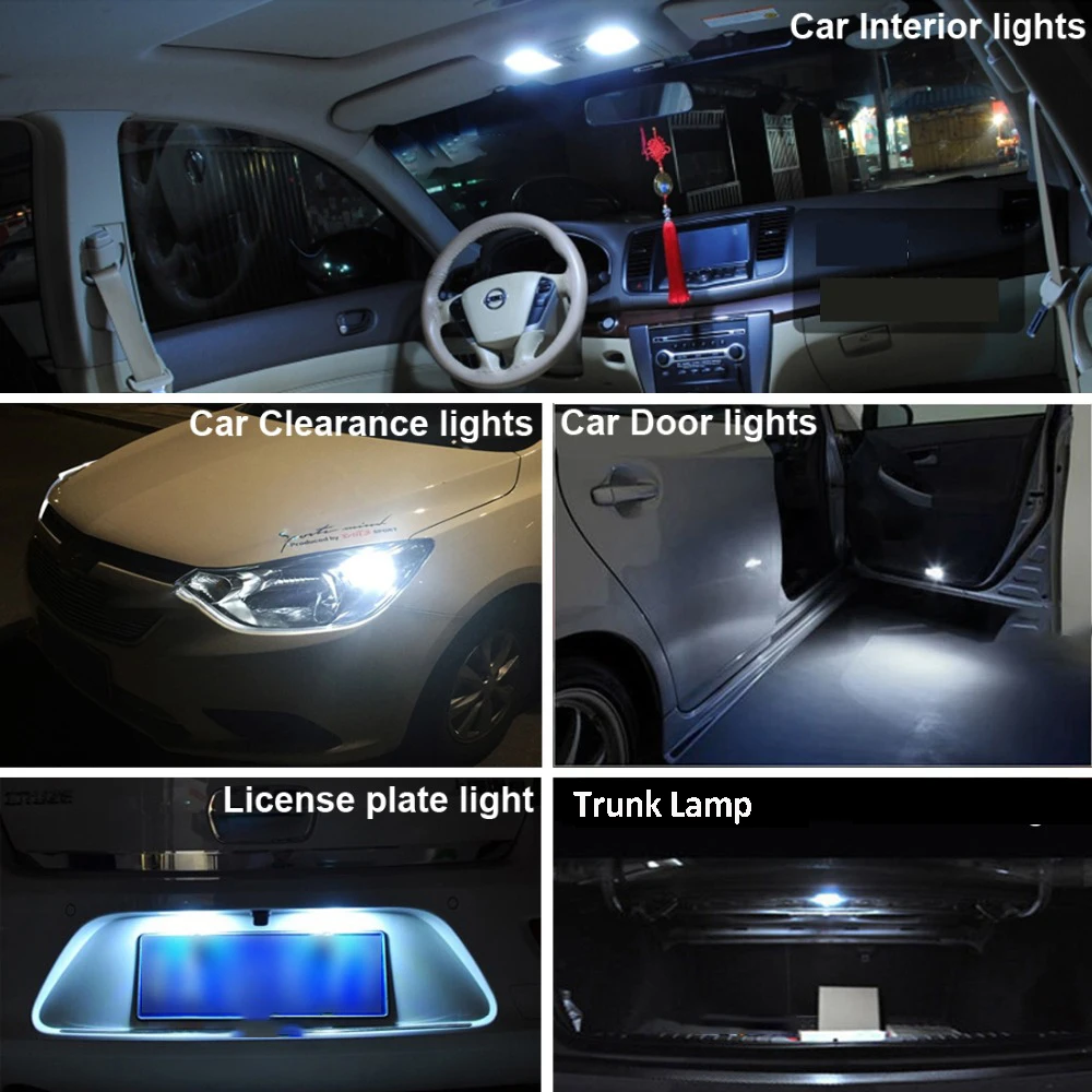 Светодиодные лампы T10 W5W для салона автомобиля индикаторы Nissan Tiida Note Qashqai j10 Juke Sunny