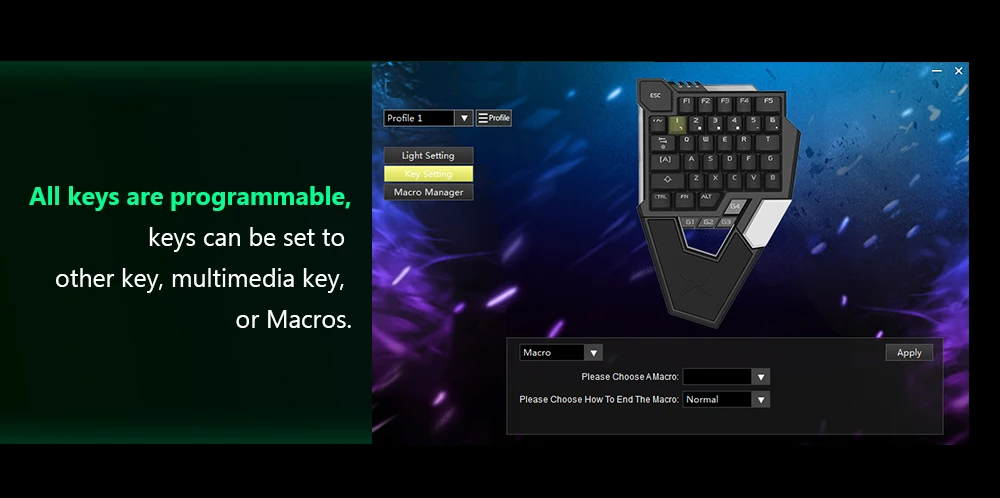 DELUX T6 Одноручные механические игровые клавиатуры складной RGB 39 ключ полностью программируемая Проводная клавиатура для ноутбука PC Gamer