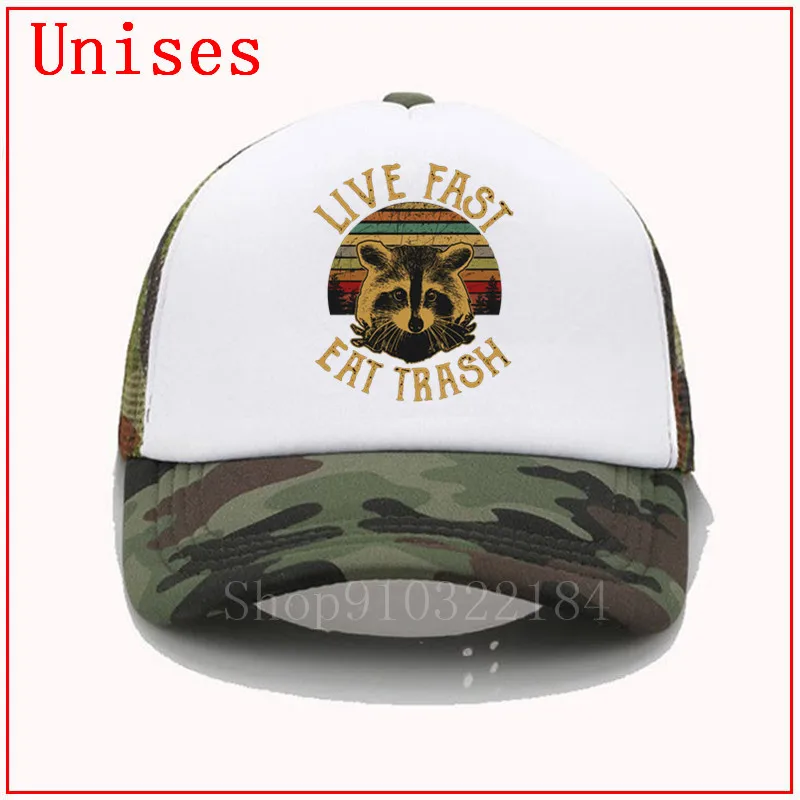 

Live Fast Eat Trash енот, креативный продукт, популярный спрос, Кепка с козырьком, шляпы для продажи, бейсболки для продажи, Кепка с козырьком