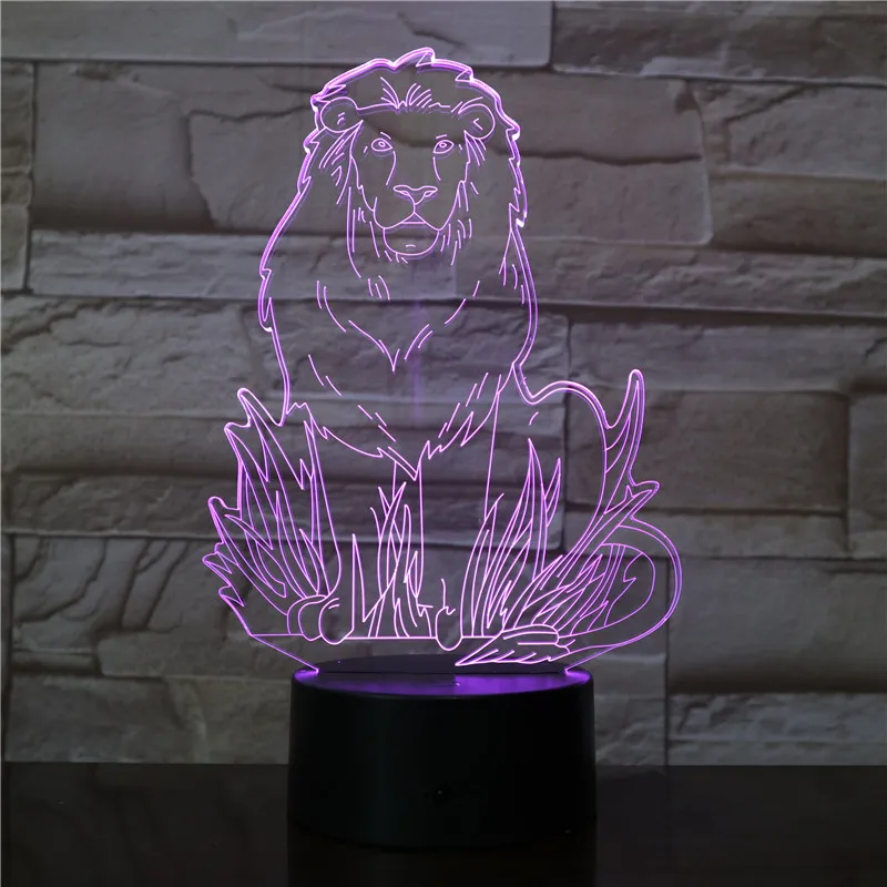 

Female Lion 3D LED Night Lights with 7 Colors Light for Home Decoration Lamp Amazing Visualization Optical Illusion Light