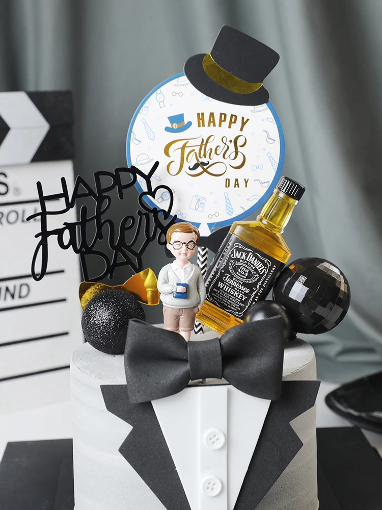 Love Dad Daddy Father's Day Cake Topper for Dad's man Birthday Party Decorations Baking Supplies Gifts |