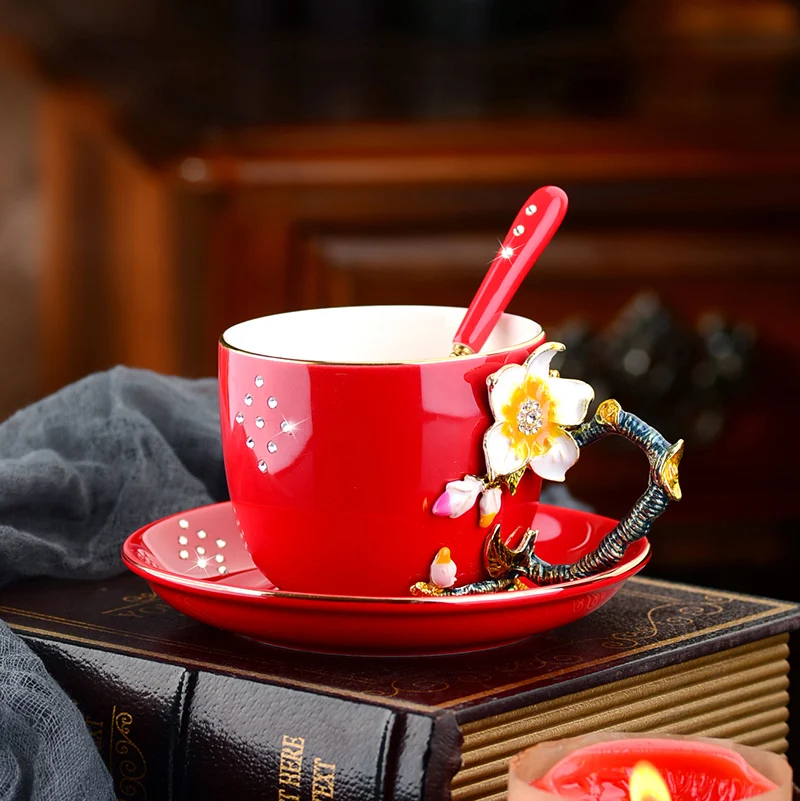 

Reusable Ceramic Coffee Cup European Small Luxury Espresso Cups Traditional Chinese Japanese Porcelain Tea Cups New 2019 II50BYD