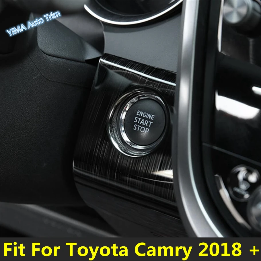 

Lapetus One Button Start Stop Engine Push Button Frame Cover Trim Fit For Toyota Camry 2018 - 2022 Stainless Steel interior Kit