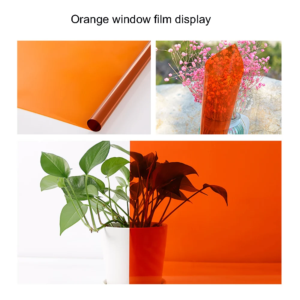 

Sunice Orange Window Film Solar Tint Home Office Mall Glass Decorative sticker privacy glass decor party decor 1.52x5m