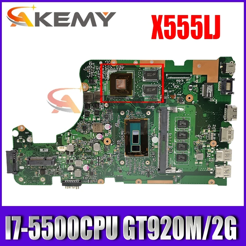 X555LJ EDP MAIN_BD_4G/I7 5500CPU/AS GT920M/2G материнская плата REV3.6 для Asus фунтов лёгкий нейлоновый