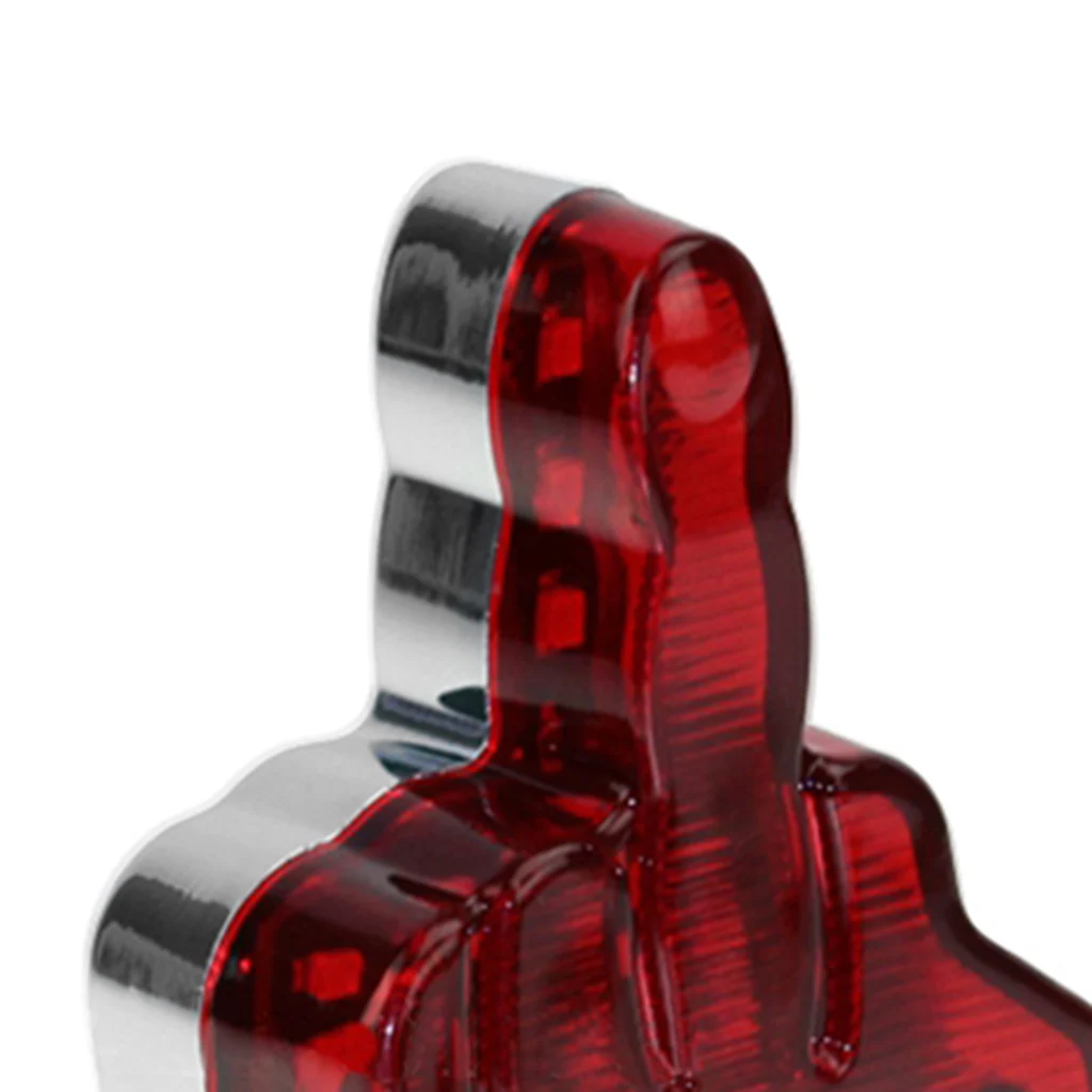 

Unique Middle Finger Styling Universal Motorcycle Taillight Tail Light 12V Rear Brake Lamp improves driving safety.
