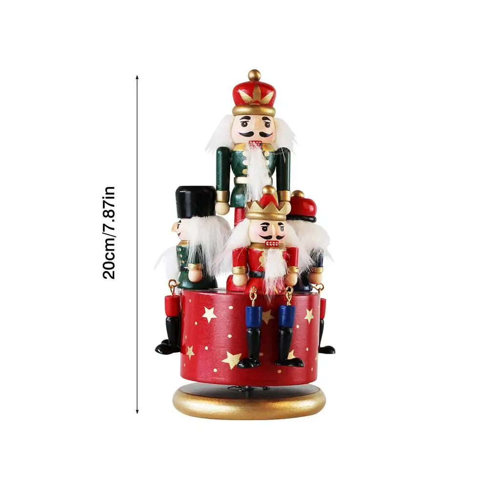 

20cm Nutcracker Soldier Music Box Puppet Decor Christmas Decorations Pendants Desktop Ornaments Christmas Gift