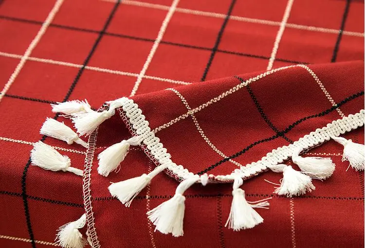 Высококачественная клетчатая скатерть в американском стиле жаккардовая