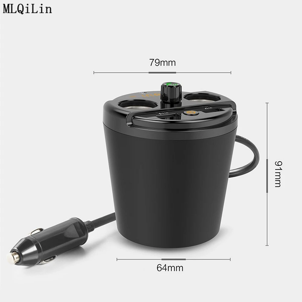 Multifunctional Car mp3 Bluetooth Player Cup FM Transmitter Universal Dual USB Charger For Phone |