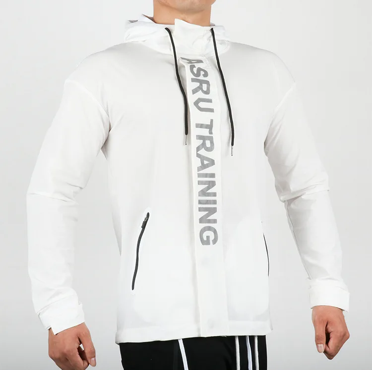 New Spring Autumn Mens Fashion Outerwear Windbreaker Coat Men Sportwear Jackets Hooded Casual Letter Print Men Jacket Coat