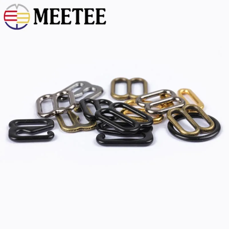 Пряжка для бикини Meetee 50 комплектов коннекторы кнопки регулировки нижнего белья