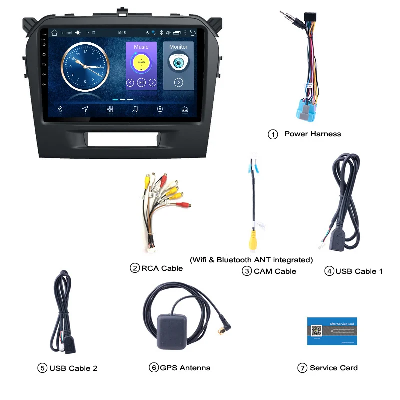 Автомобильная навигация wanqi Android 8 1 9 дюймов для Suzuki Vitara 2015-2016 поддержка RDS Wi-Fi SWC OBD2