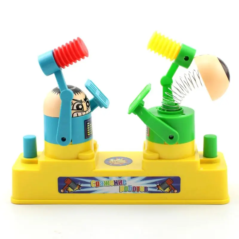 

Double Battle Board Interactive Table Game Hammer Robot Puzzle Toys For Kids Adults Pressure Reduction