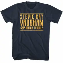 Официальный Стиви Рэй вон и Double Trouble Для мужчин футболка для