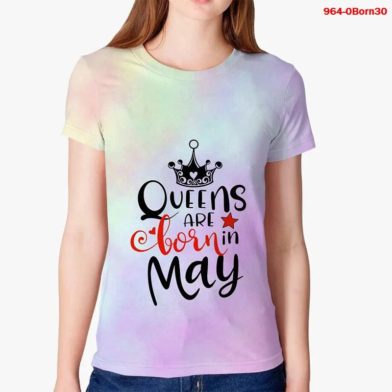

Women 3D Tshirts Queen T Shirt Queens Are Born In February T-shirt Melanin Princess T-shirts Fashion Summer Tops Woman Tshirts