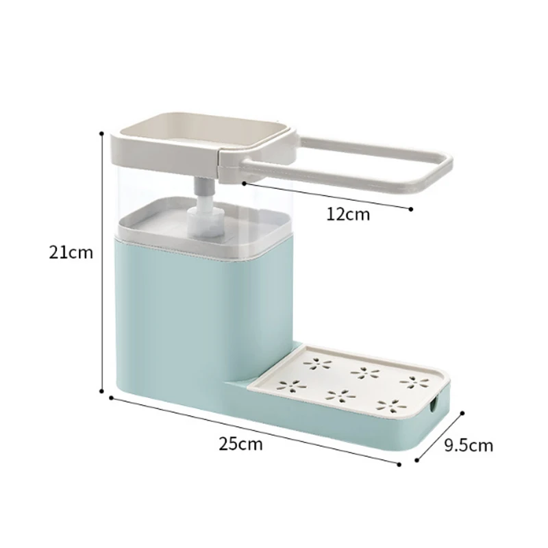 

Multifunctional Dishwashing And Brushing Pot Pressing Automatic Liquid Detergent Liquid Box Sink With Towel Bar Rack&7