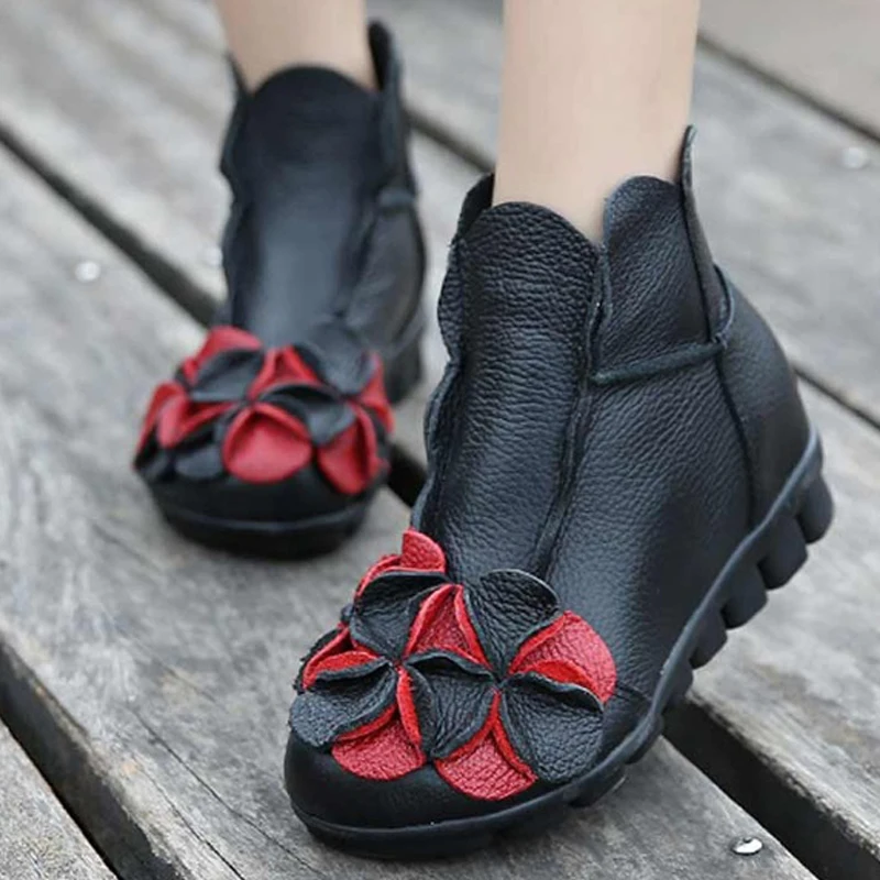 Лоферы женские ручной работы с бантом из натуральной коровьей кожи на плоской