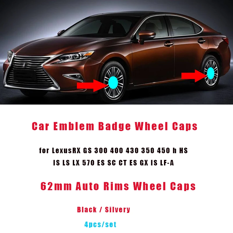 4 шт./компл. 62 мм с наружной резьбой Авто Центральная втулка колеса автомобиля