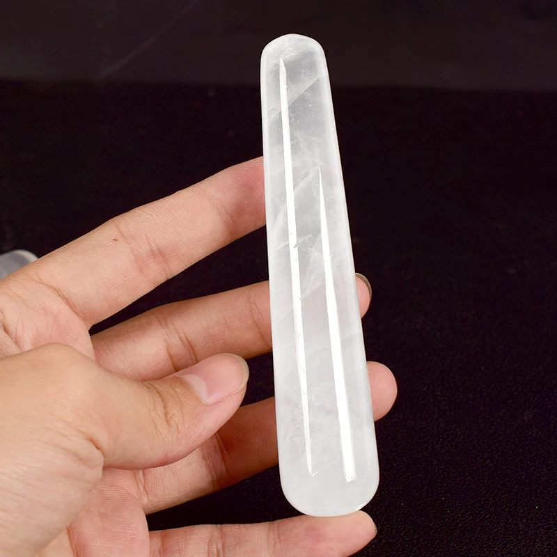 

Massage stick Natural Rock Quartz Face Body Eye Crystal Mineral Stone Massager Health Skin Care Gua Sha Detox Lifting yoni Wand