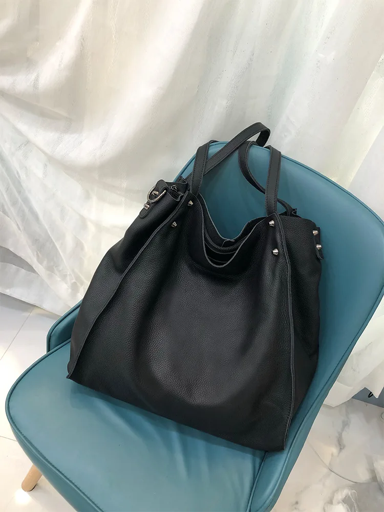 

Women's bag 2021 new style leather messenger bag with top layer of cow leather versatile large capacity shoulder bag 5580