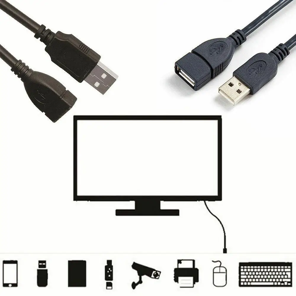 BEESCLOVER USB Extension Cable Super Speed 2.0 Male to Female Data Sync Extender Cord | Электроника
