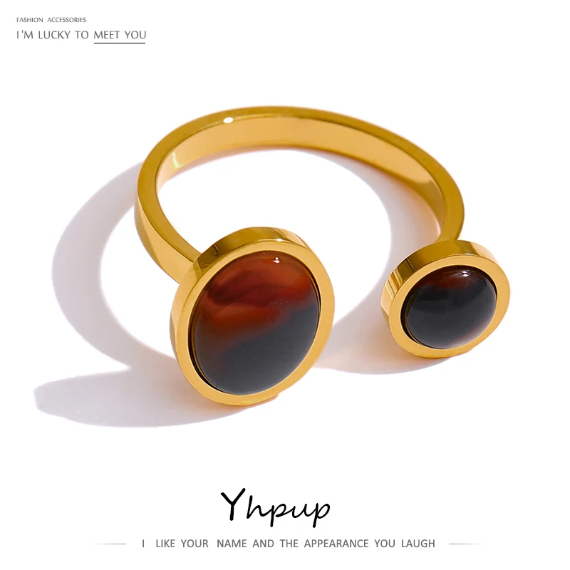 Женское Открытое кольцо из нержавеющей стали с уксусной кислотой | Украшения и