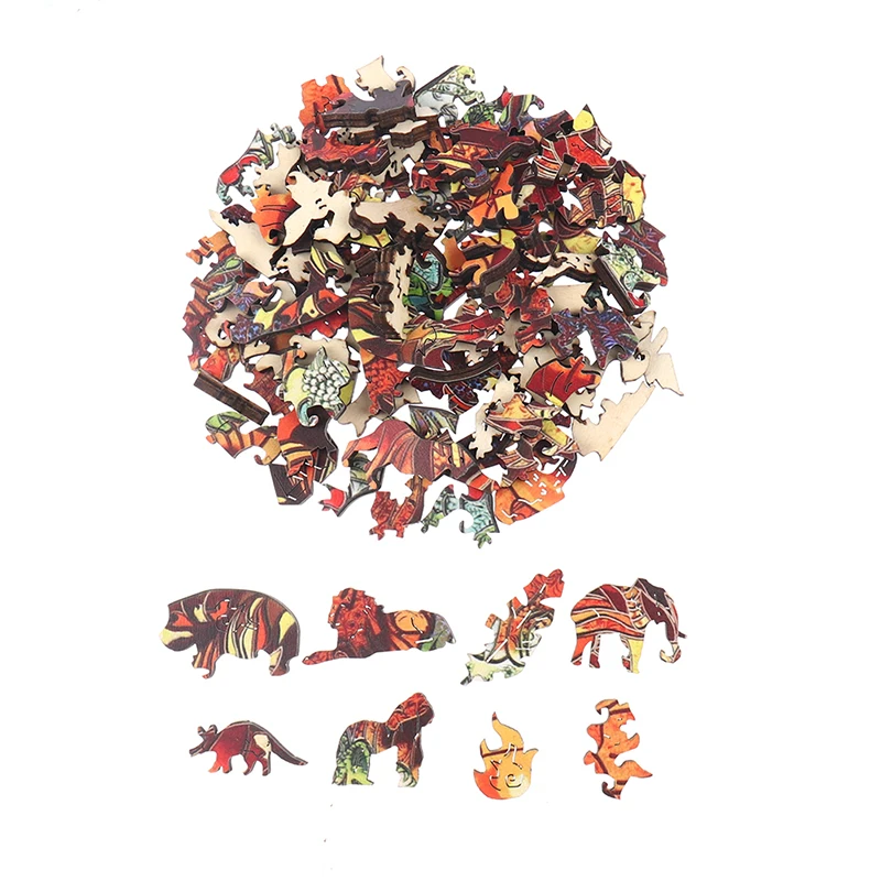 

DIY Wooden Jigsaw Puzzles Bear Wooden Puzzles Each Piece Is Animal Shaped Puzzle Toy For Kids Child