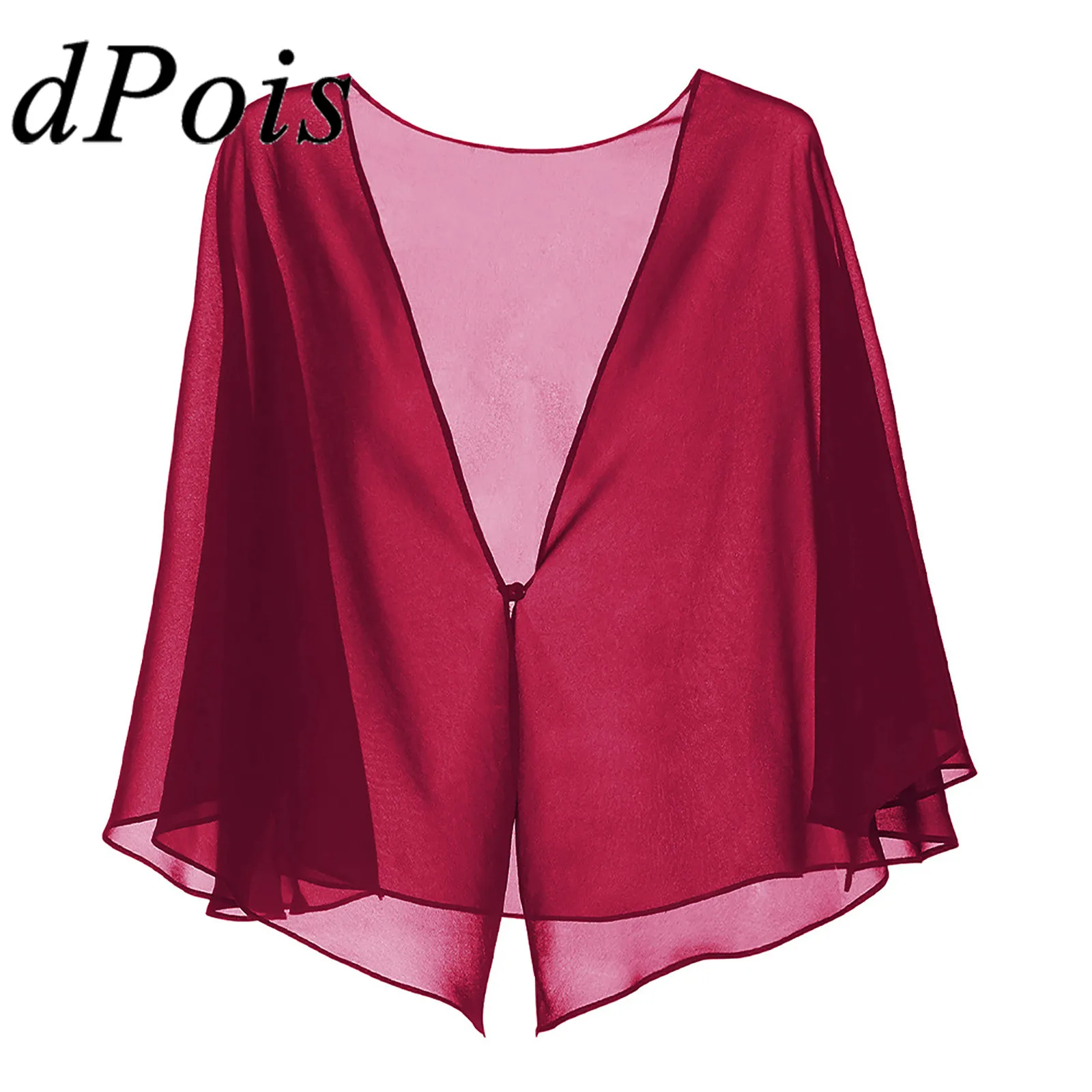 

Fashion Women's Chiffon Bolero Shawls Shrug Elegant Boleros Evening Dress Cape Femme Mariage Cape Wedding Bridal Wrap Cover Ups