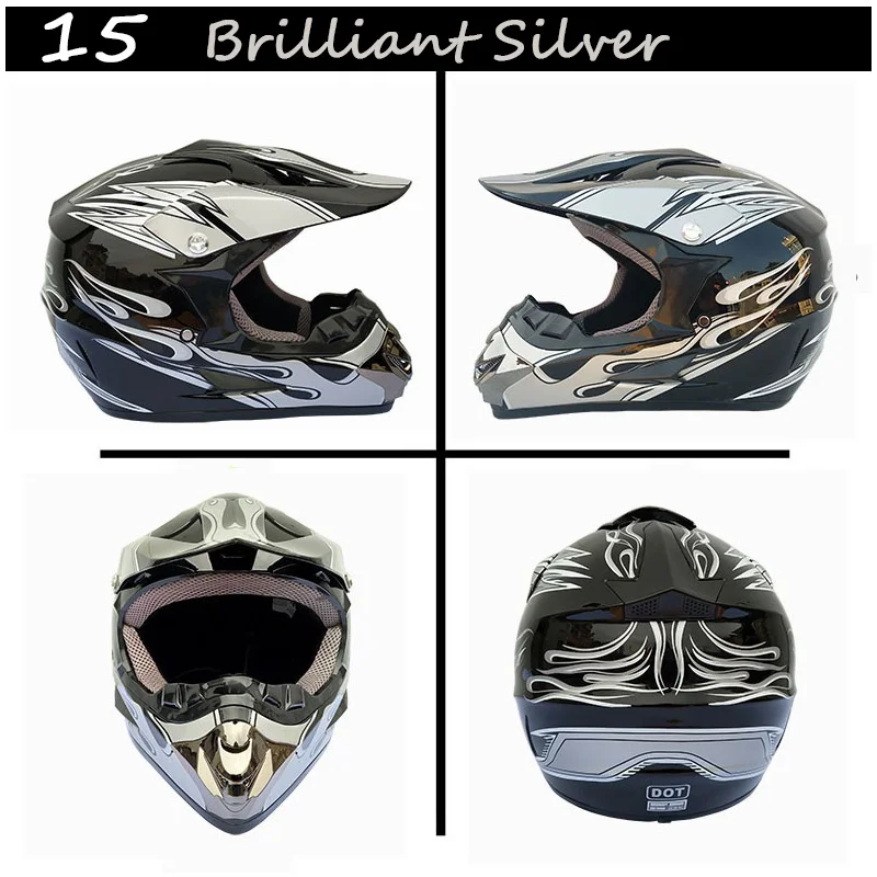

send 3 pieces gift Men Off-road motorcycle helmet children helmet motocross casco Bike downhill racing helmet
