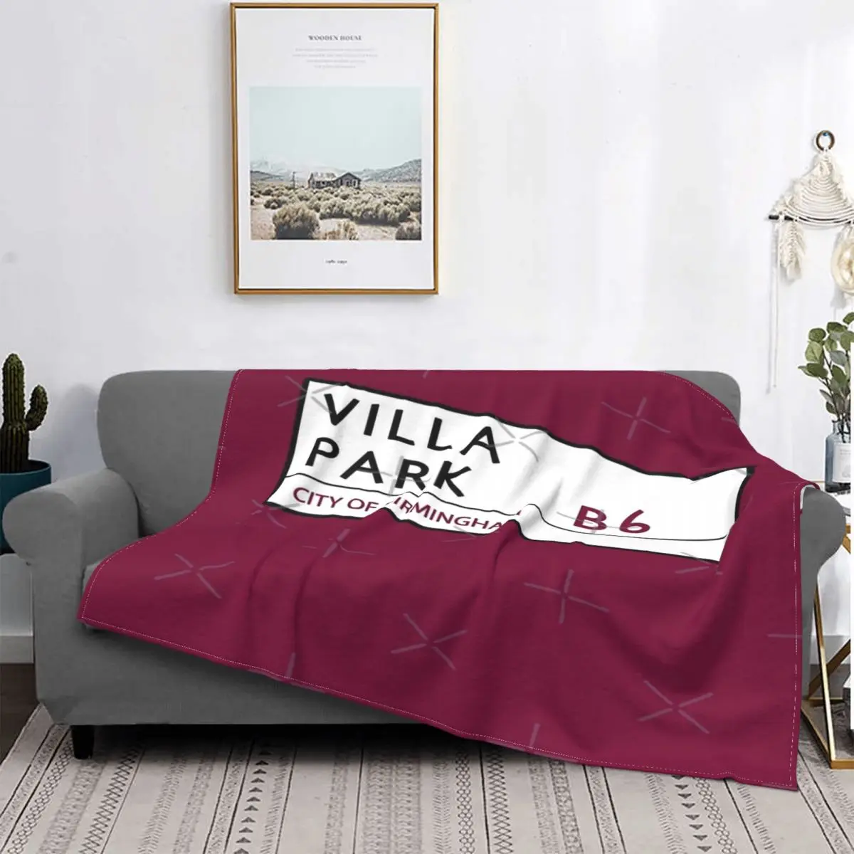 

Villa Park Road Sign Blanket Bedspread Bed Plaid Cover Sofa Blanket Plaid Blankets Islam Prayer Rug