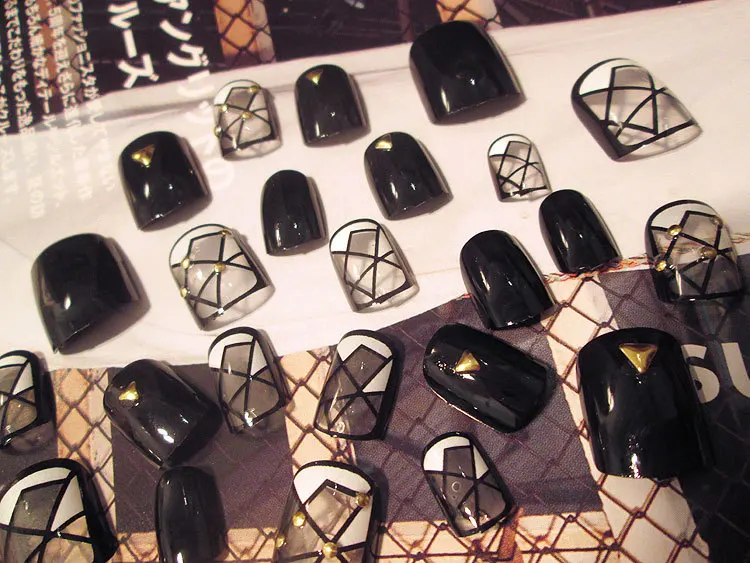 24 шт. темперамент накладные ногти для ног короткий Неил арта украшения кончиков