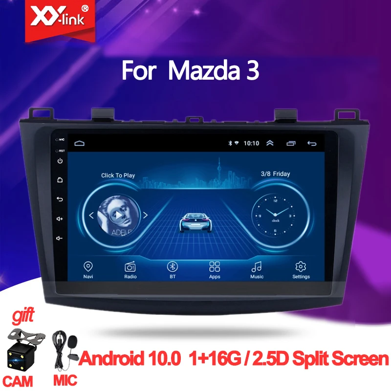 

Android 10. 0 For Mazda 3 2004-2013 Maxx Axela Car DVD GPS Radio Stereo Car Multimedia Player Audio Aautoradio Mic No 2 Din