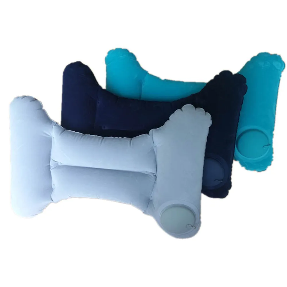 Надувная дорожная подушка мягкая ткань с флокированием для автомобиля самолета