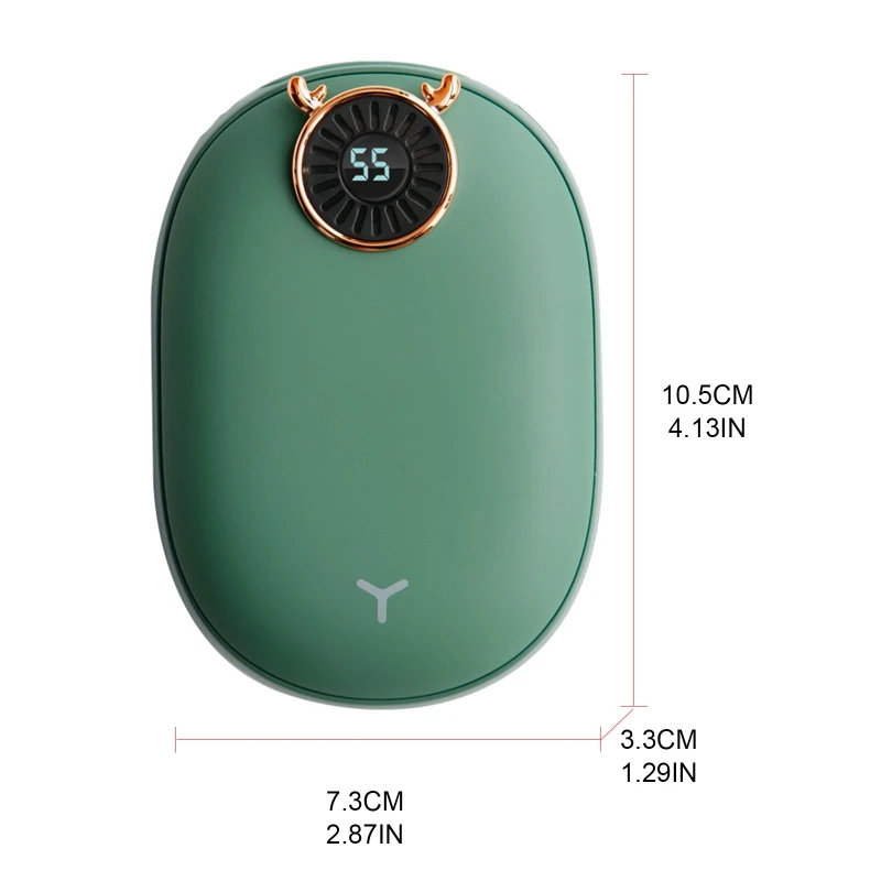 

Mini Cute Elk Electric Small Hand Warmer Quick Charge Winter Warm USB Charging Power Portable Warmers Rechargeable Long QW
