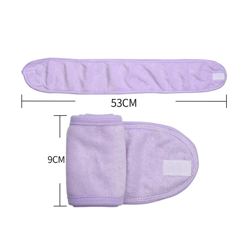 Женское мягкое регулируемое полотенце для волос повязка на голову макияж