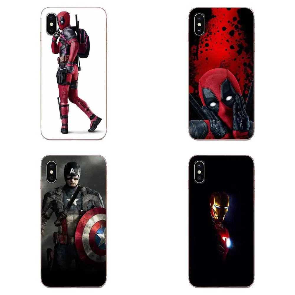 Дэдпул Капитан Америка Железный человек кожа шаблон для Galaxy J1 J2 J3 J330 J4 J5 J6 J7 J730 J8 2015