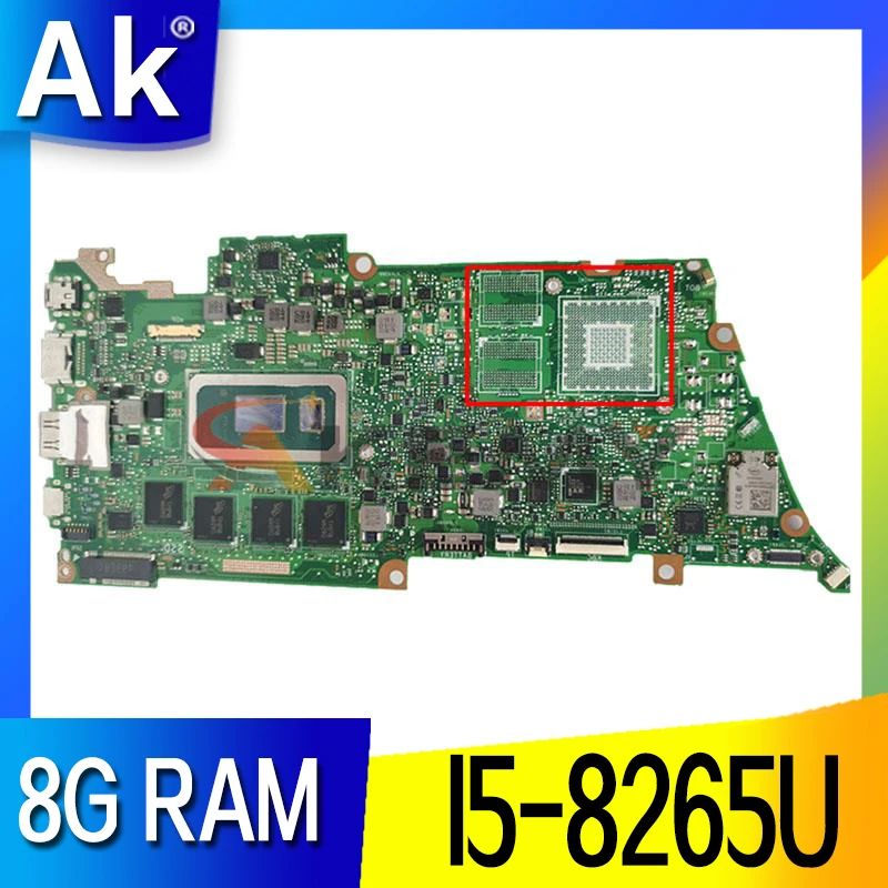 

UX433FA motherboard For ASUS UX433FN UX433FA UX433F UX433 laptop Mainboard UX433FA mainboard tested W/ I5-8265U 8GB RAM