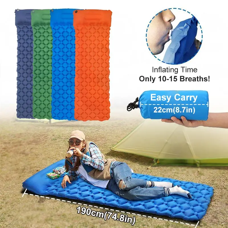 Надувной надувной коврик для сна матрас путешествий влагостойкий Портативный