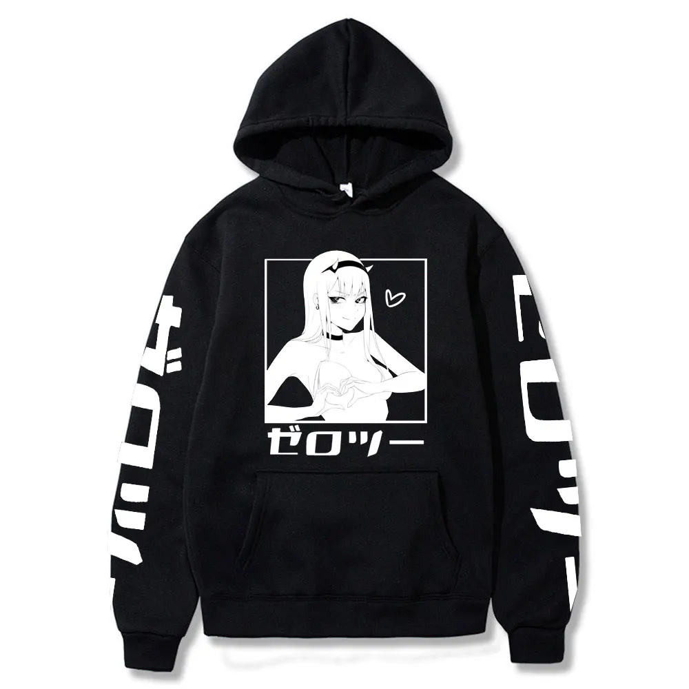 

Новинка 2020, модная Толстовка для косплея с принтом Zero Two, с длинным рукавом, унисекс, в стиле Харадзюку, хип-хоп