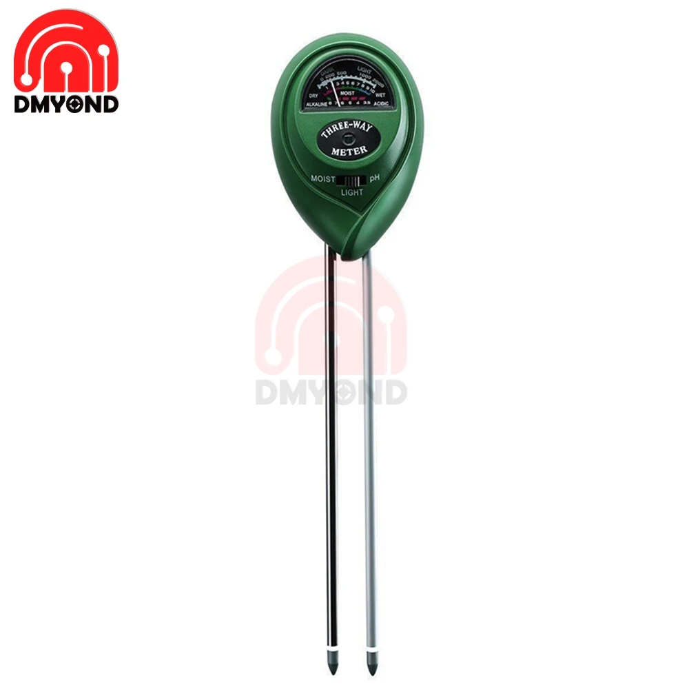 3 in1 влаги от солнца светильник PH Измеритель влажности почвы воды кислотность