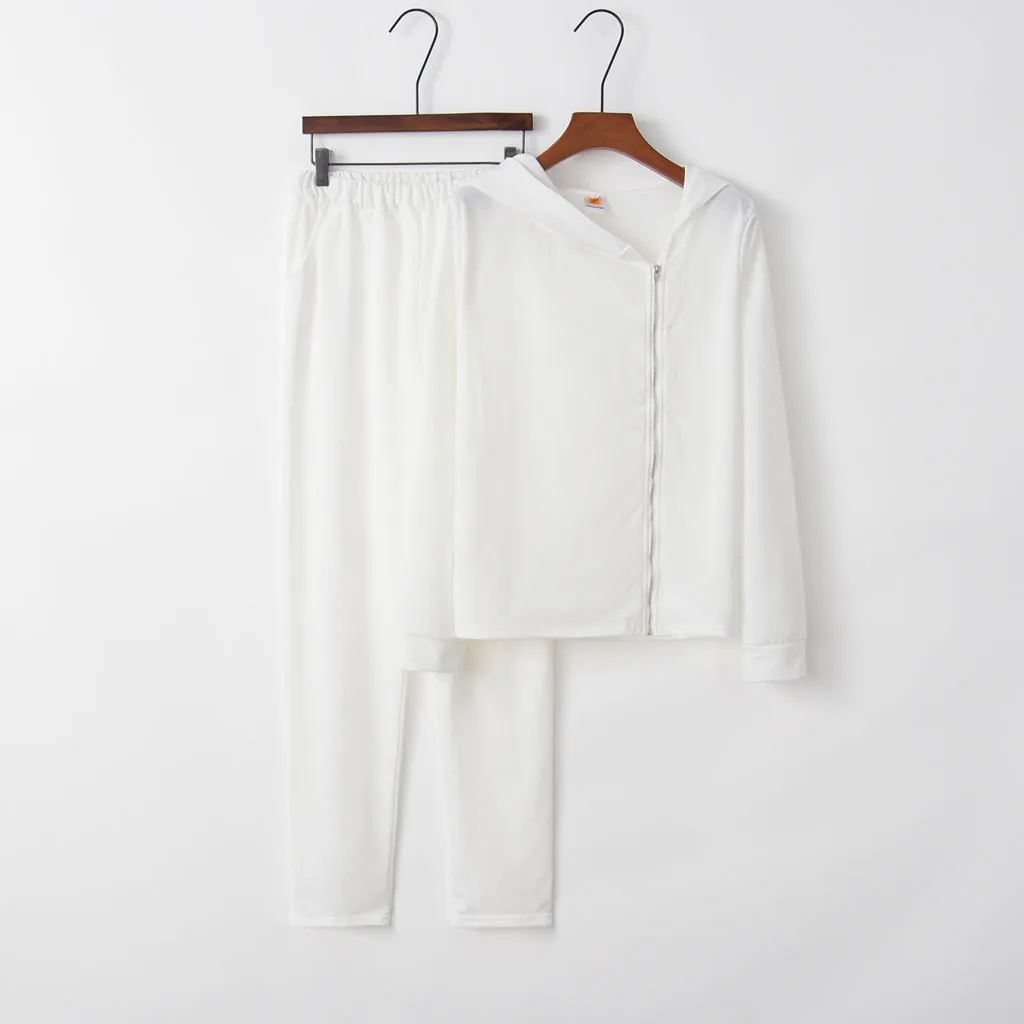 Женские спортивные костюмы спортивный костюм комплект из двух предметов Женский однотонный свитшот с