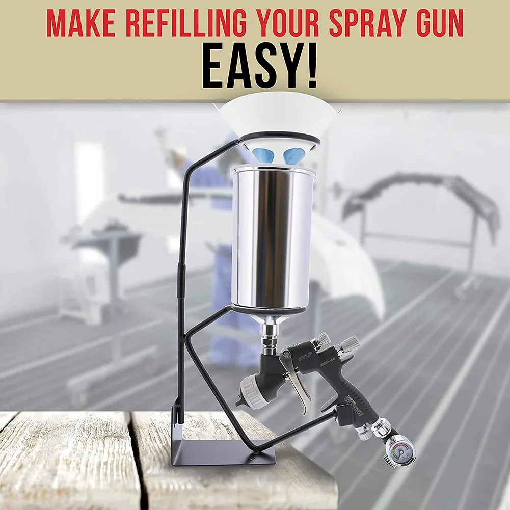 Самотеком Краски пистолет распылитель держатель стенд с фильтром для стены или
